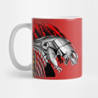 the onslaught of mechagodzilla techno kaiju Mug